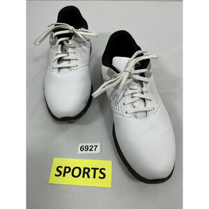 Mens Excellent Condition Callaway Water Proof Lace Up Golf Shoes 12 White Black